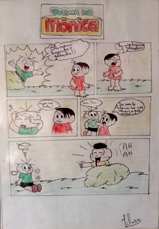 Planche Bd réalisée lors d'un exercice en 4ème